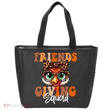 Friends Squad Thanksgiving Turkey Face Leopard Tote Bag