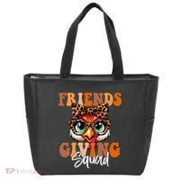 Friends Squad Thanksgiving Turkey Face Leopard Tote Bag thumb 0