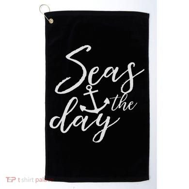 Funny Seas The Day Cruise Golf Towel