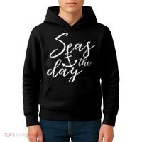 Funny Seas The Day Cruise Kids Hoodie thumb 4