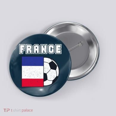 France Soccer Team Flag Button