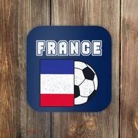 France Soccer Team Flag Coaster thumb 0