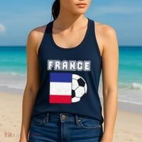 France Soccer Team Flag Women's Tank Top thumb 2