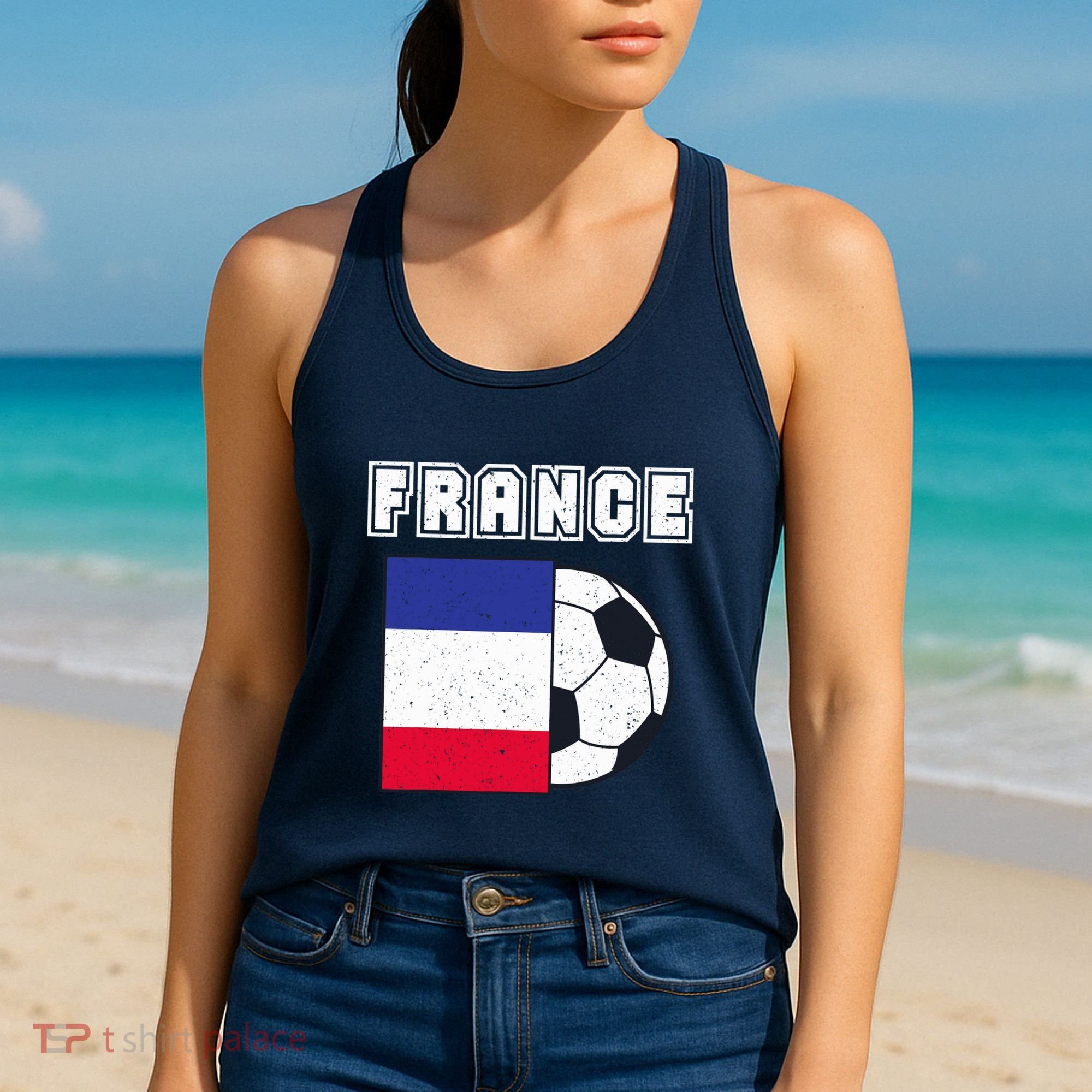 France Soccer Team Flag Women's Tank Top