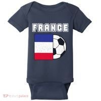 France Soccer Team Flag Baby Bodysuit thumb 0