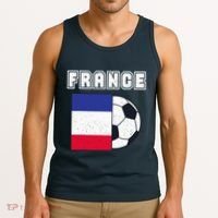France Soccer Team Flag Tank Top thumb 3