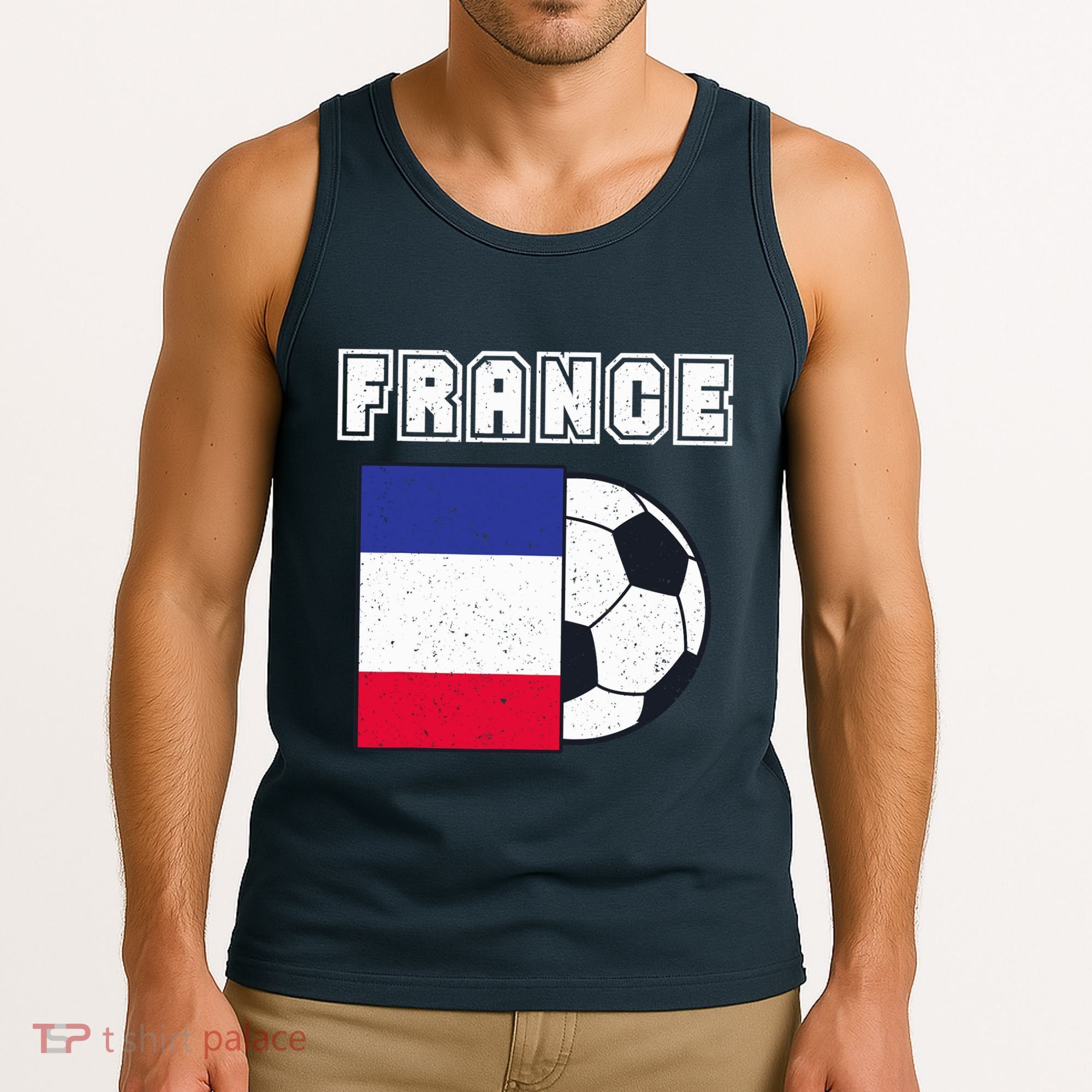 France Soccer Team Flag Tank Top
