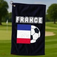 France Soccer Team Flag Golf Towel thumb 1