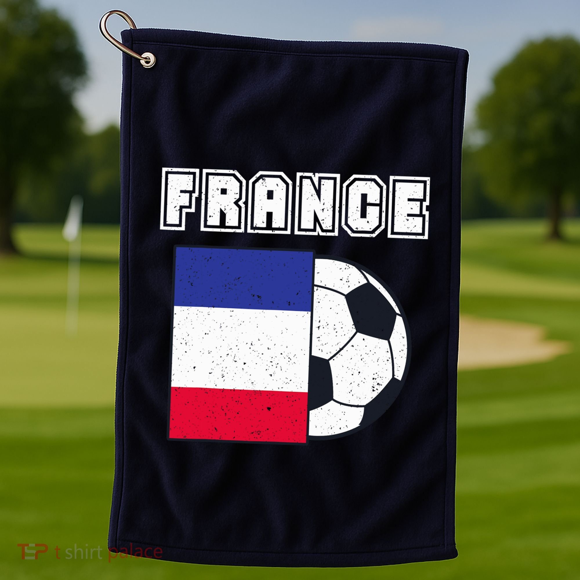 France Soccer Team Flag Golf Towel