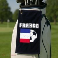 France Soccer Team Flag Golf Towel thumb 2