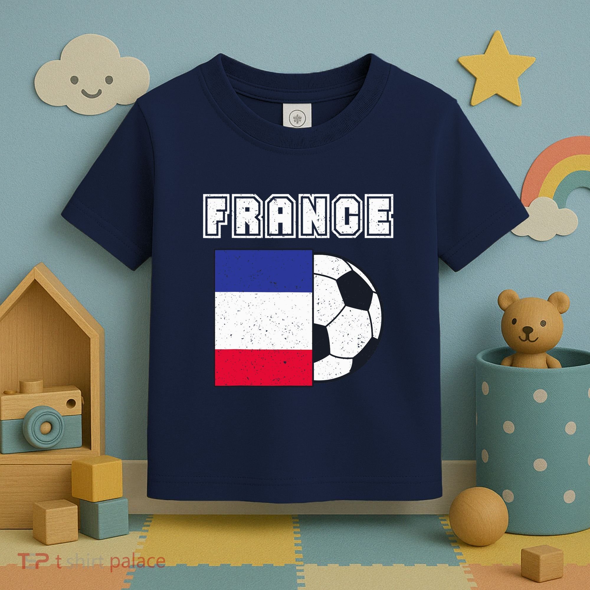 France Soccer Team Flag Toddler T-Shirt