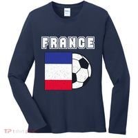 France Soccer Team Flag Women's Long Sleeve Shirt thumb 0