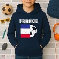 France Soccer Team Flag Kids Hoodie thumb 2