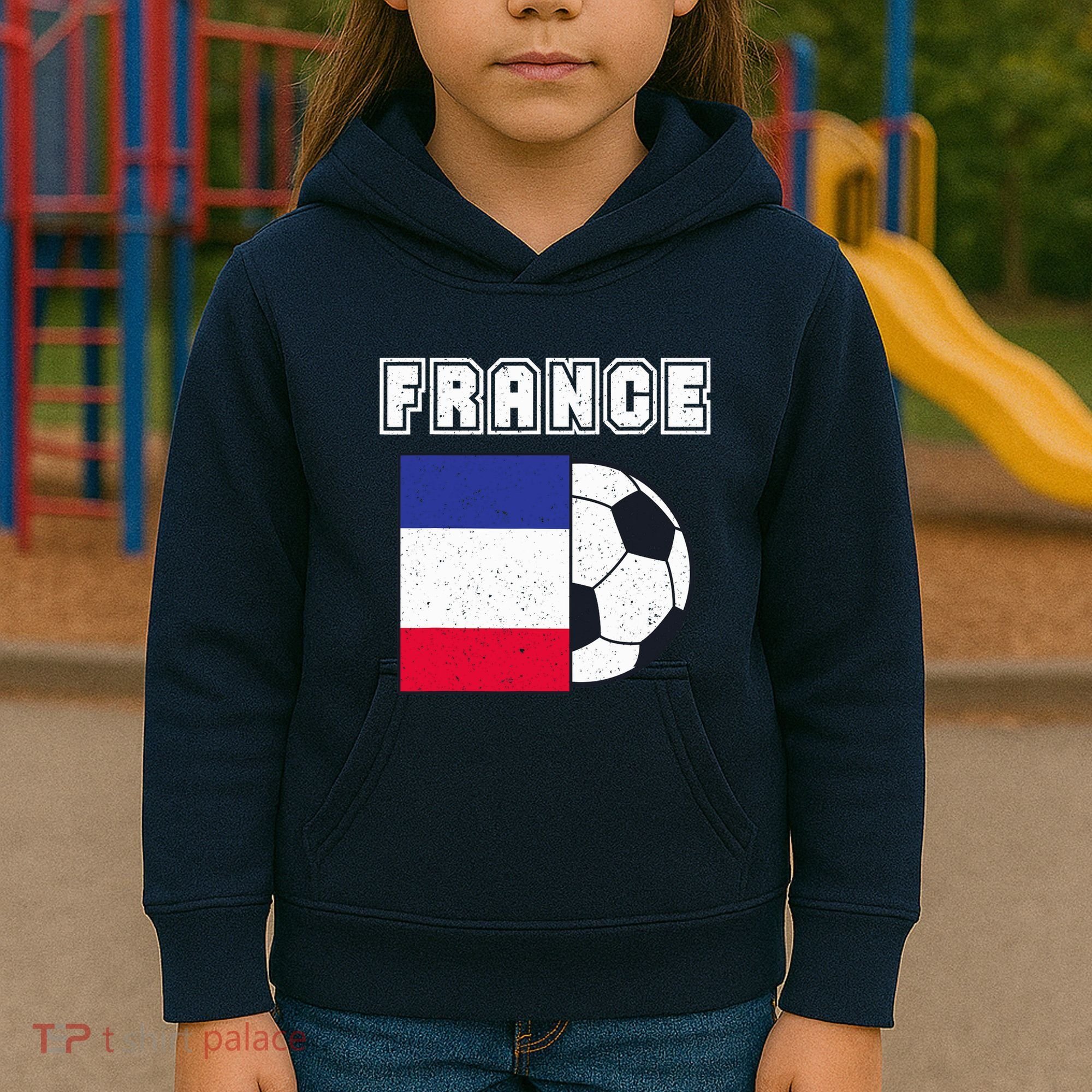 France Soccer Team Flag Kids Hoodie