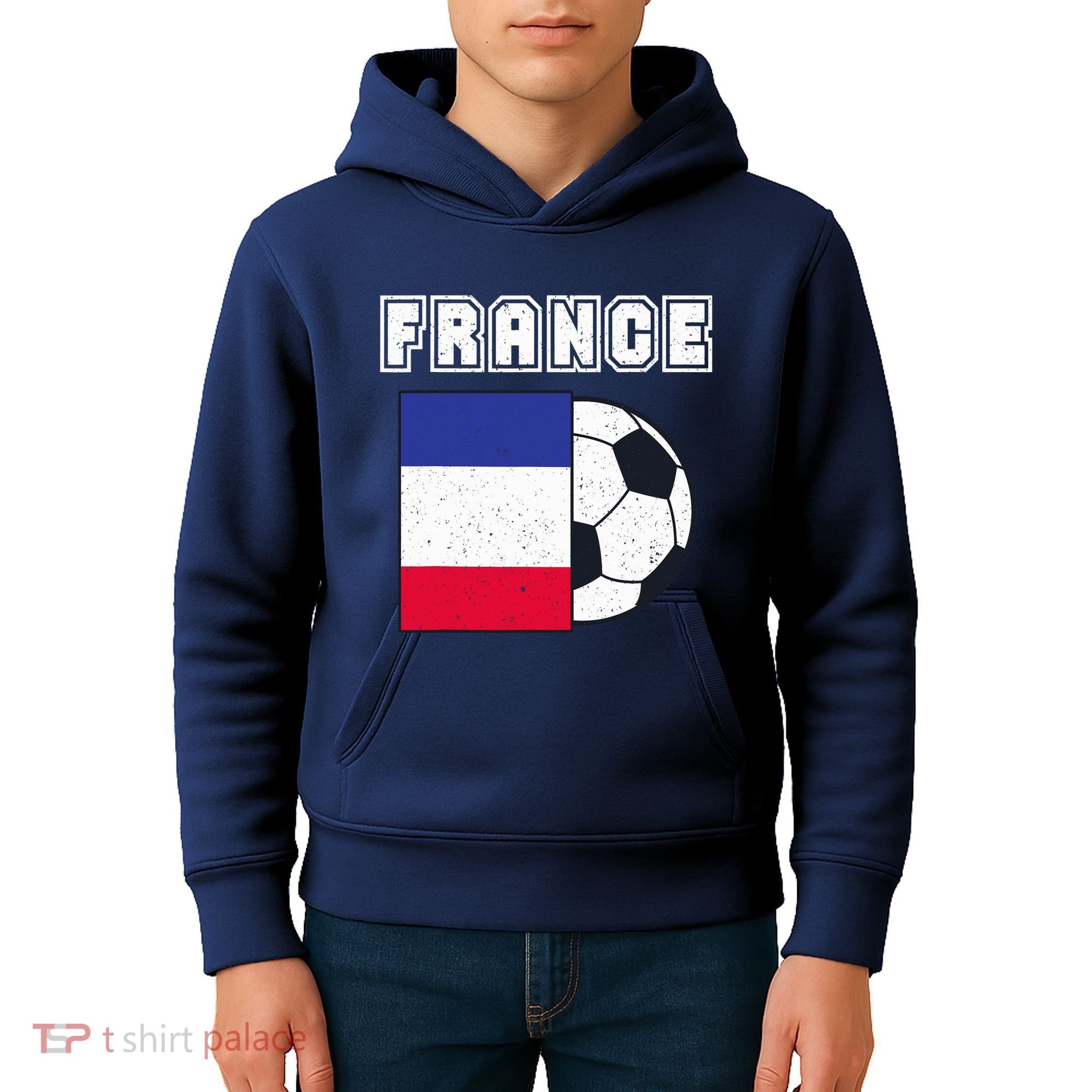 France Soccer Team Flag Kids Hoodie