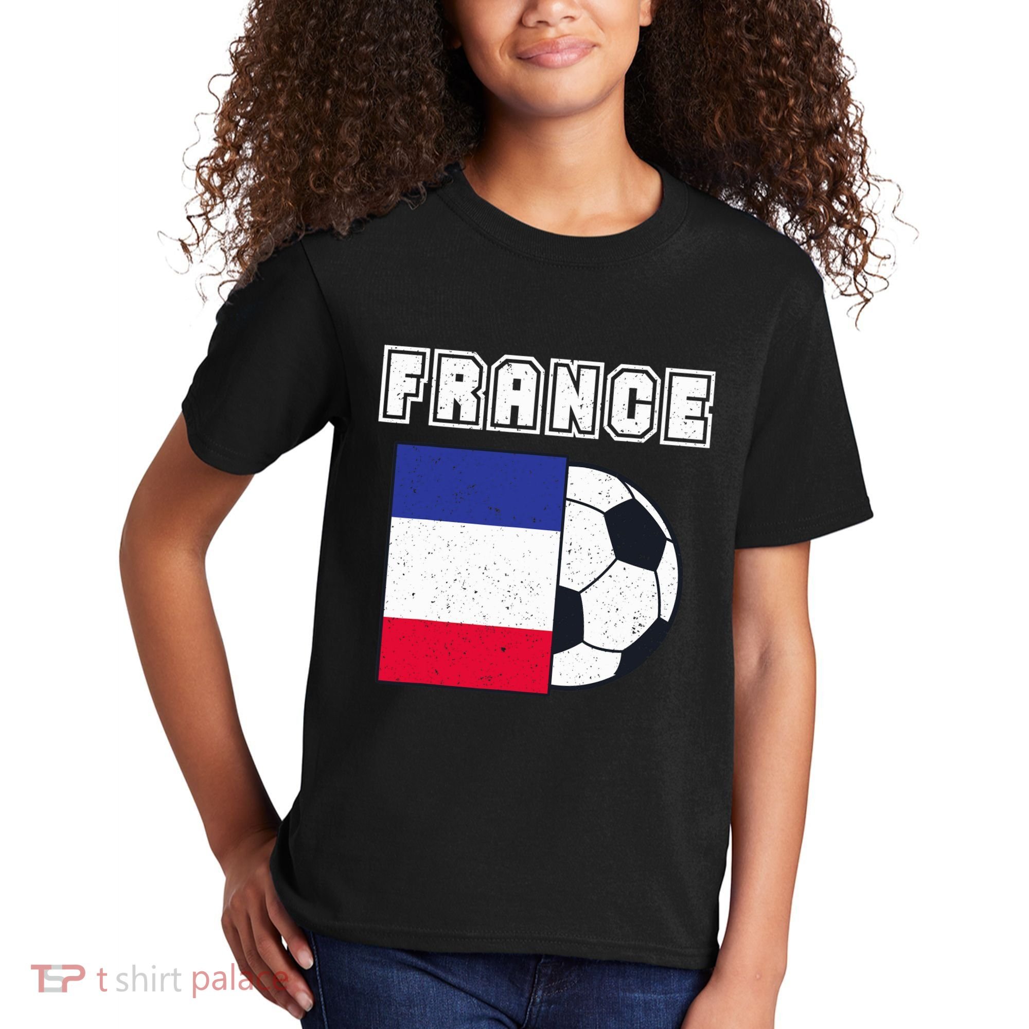 France Soccer Team Flag Kids T-Shirt