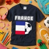 France Soccer Team Flag Kids T-Shirt thumb 3