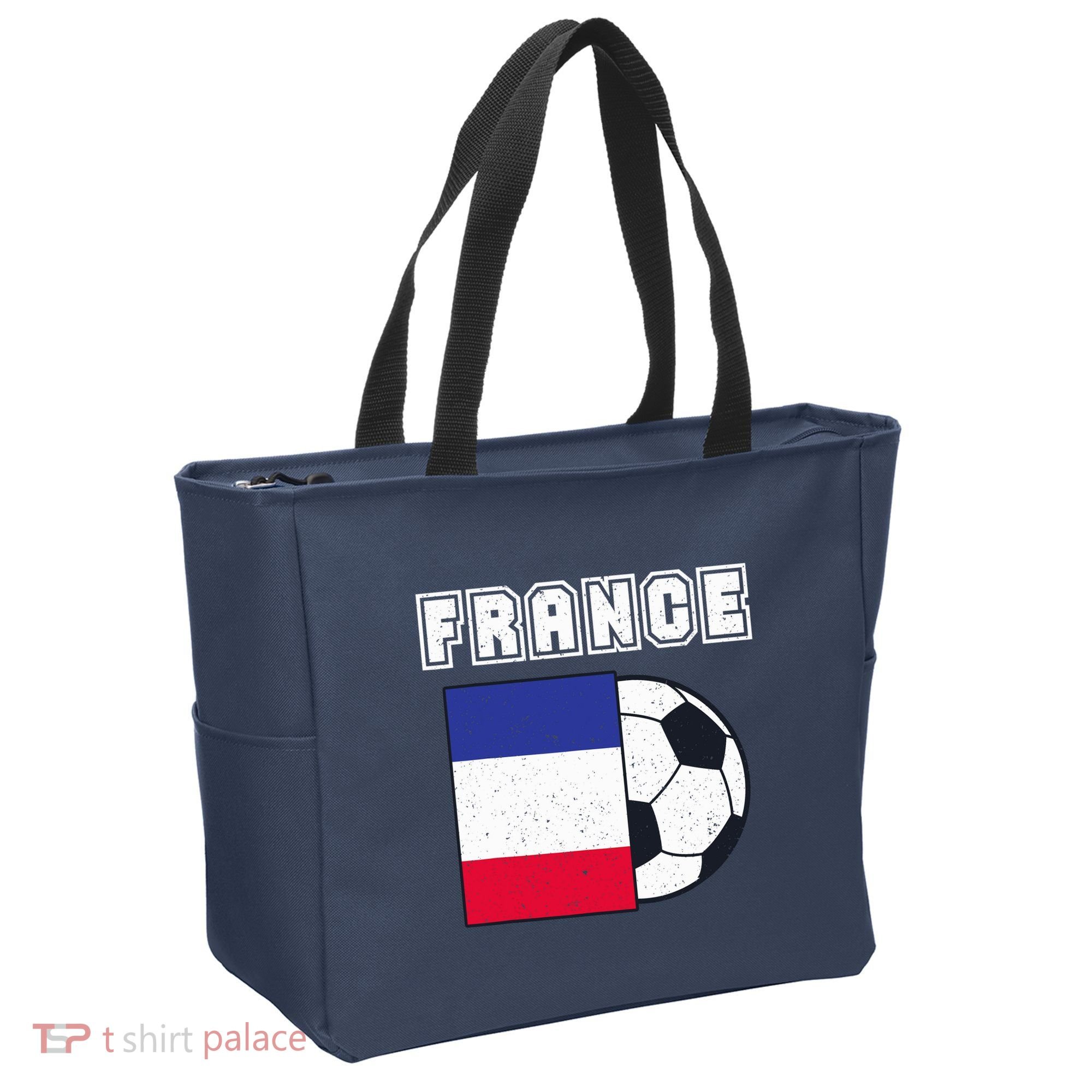 France Soccer Team Flag Tote Bag