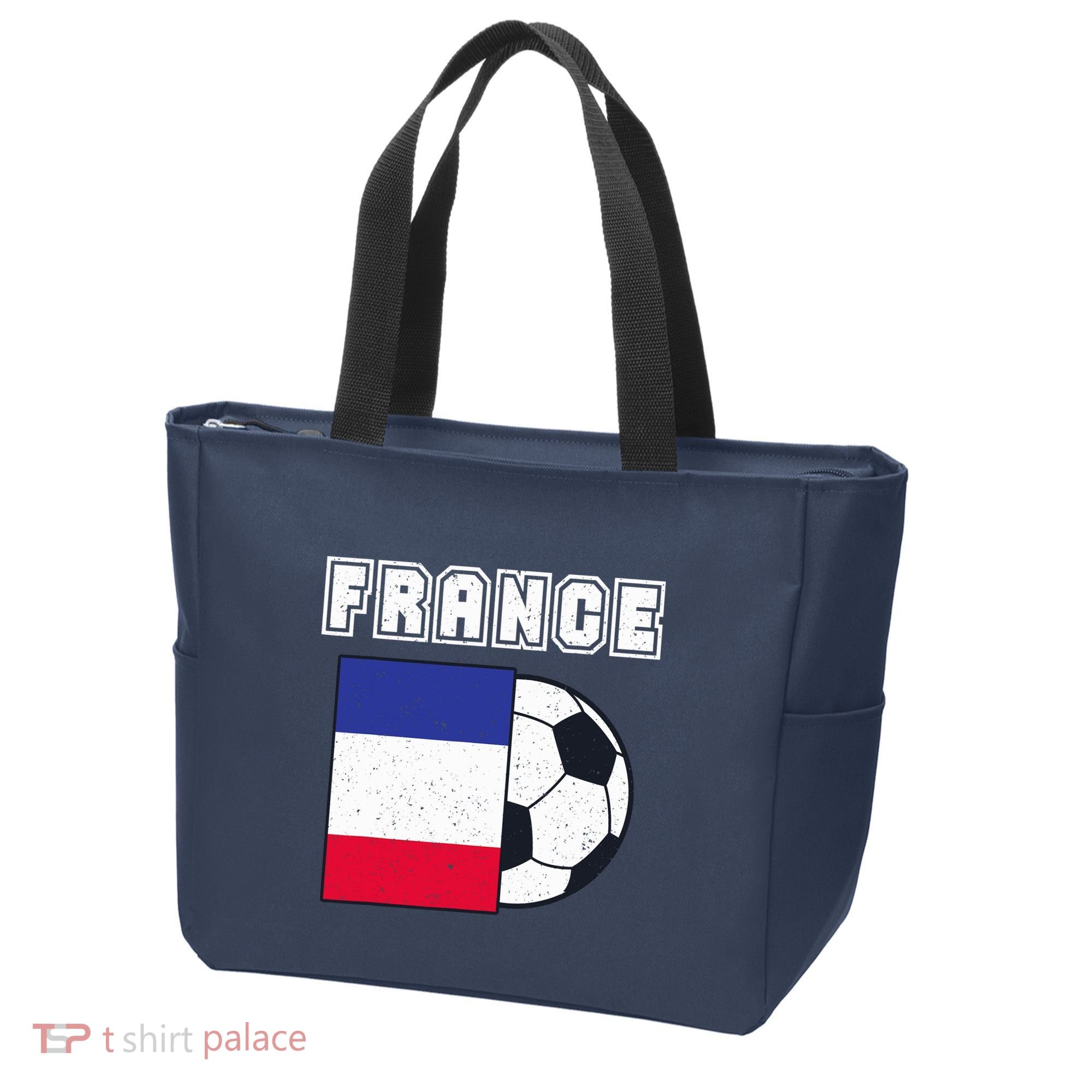 France Soccer Team Flag Tote Bag