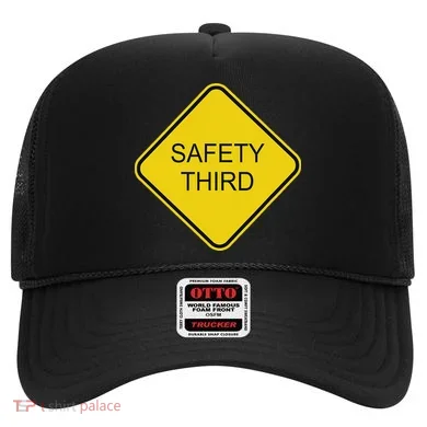 Funny Safety Third Sign Hat