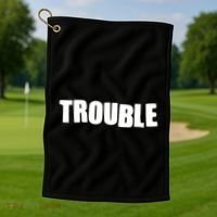Funny Somebodys Trouble Matching Couple Family Shirts Golf Towel thumb 1