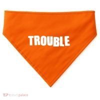 Funny Somebodys Trouble Matching Couple Family Shirts USA-Made Doggie Bandana thumb 0