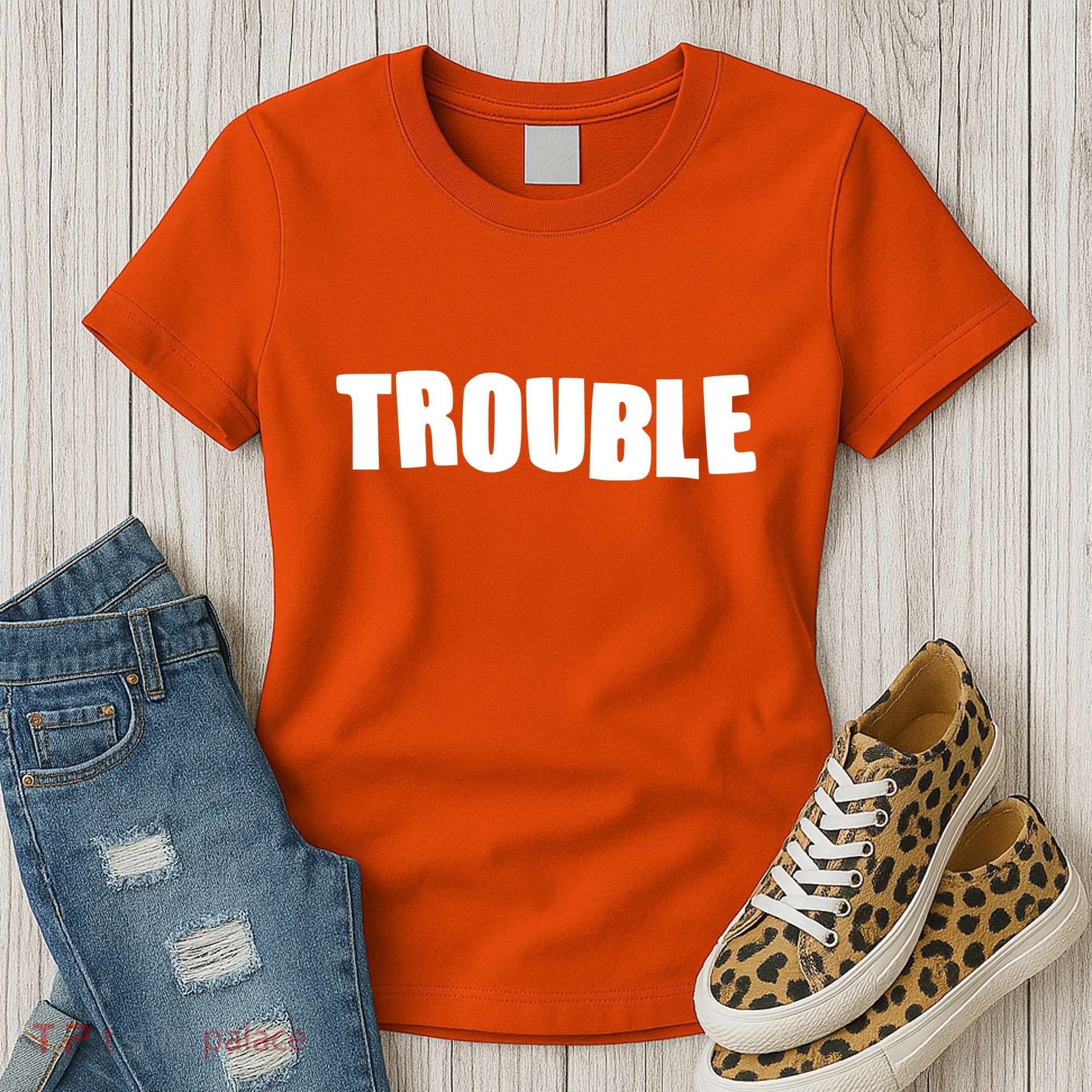 Funny Somebodys Trouble Matching Couple Family Shirts Women's T-Shirt