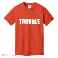 Funny Somebodys Trouble Matching Couple Family Shirts Kids T-Shirt thumb 0