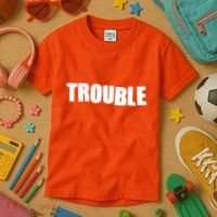 Funny Somebodys Trouble Matching Couple Family Shirts Kids T-Shirt thumb 3