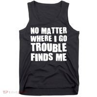 Funny Somebodys Trouble Matching Couple Family Shirts Tank Top thumb 0