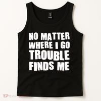 Funny Somebodys Trouble Matching Couple Family Shirts Tank Top thumb 2