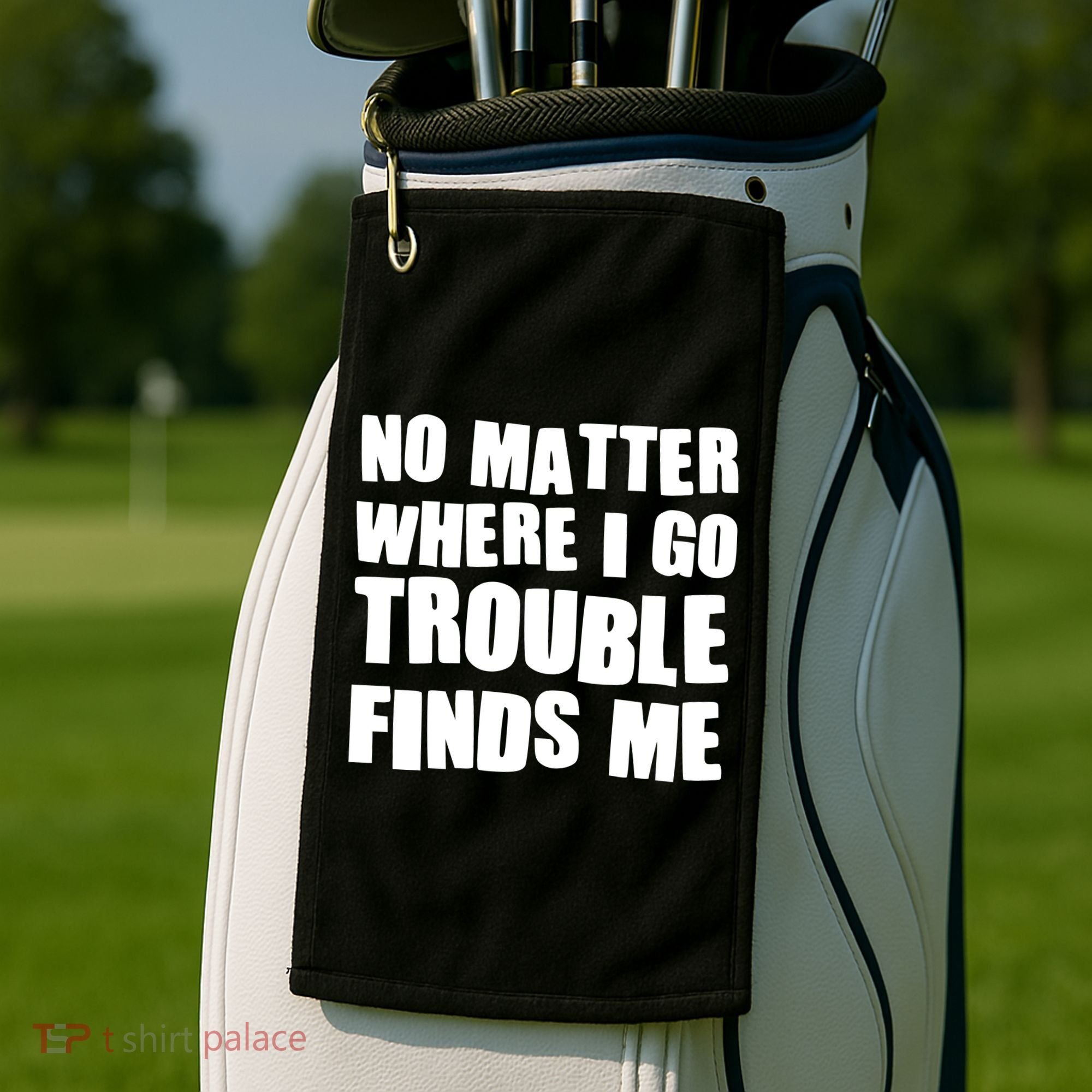 Funny Somebodys Trouble Matching Couple Family Shirts Golf Towel