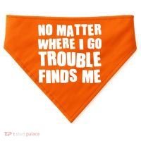 Funny Somebodys Trouble Matching Couple Family Shirts USA-Made Doggie Bandana thumb 0