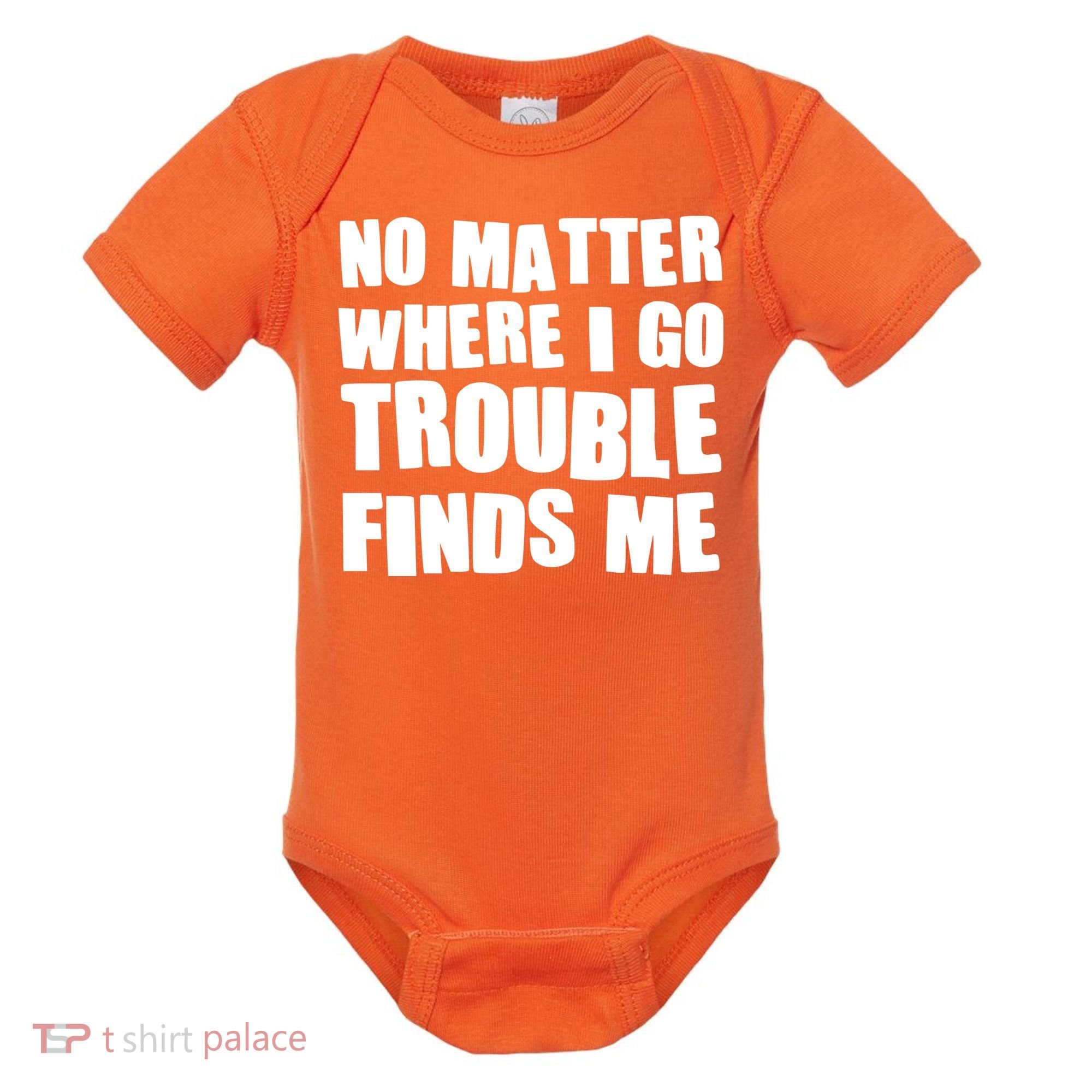 Funny Somebodys Trouble Matching Couple Family Shirts Baby Bodysuit