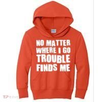 Funny Somebodys Trouble Matching Couple Family Shirts Kids Hoodie thumb 0