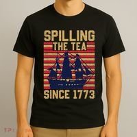 Fun Spilling The Tea Since 1773 Teaching History Patriotic T-Shirt thumb 3