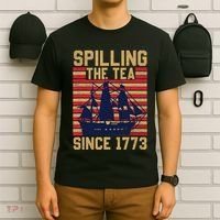 Fun Spilling The Tea Since 1773 Teaching History Patriotic T-Shirt thumb 6