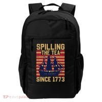Fun Spilling The Tea Since 1773 Teaching History Patriotic Backpack thumb 0