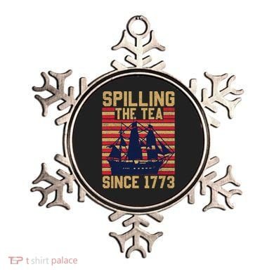 Fun Spilling The Tea Since 1773 Teaching History Patriotic Ornament