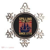 Fun Spilling The Tea Since 1773 Teaching History Patriotic Ornament thumb 0
