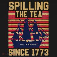 Fun Spilling The Tea Since 1773 Teaching History Patriotic Baby Bodysuit thumb 2