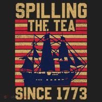 Fun Spilling The Tea Since 1773 Teaching History Patriotic Hat thumb 2