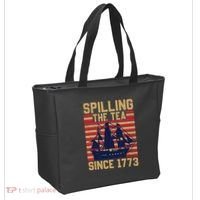 Fun Spilling The Tea Since 1773 Teaching History Patriotic Tote Bag thumb 2