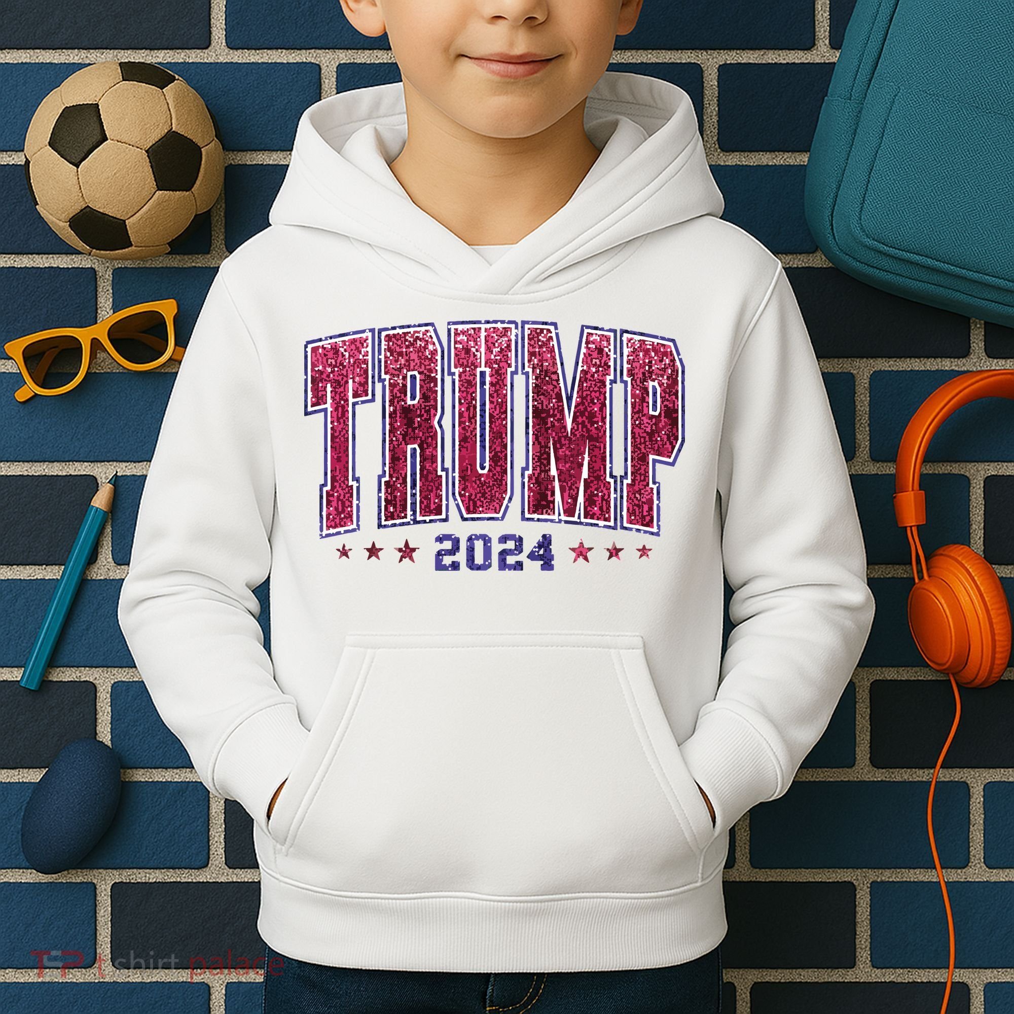 Trump 2024 President Make America Trump Again Kids Hoodie
