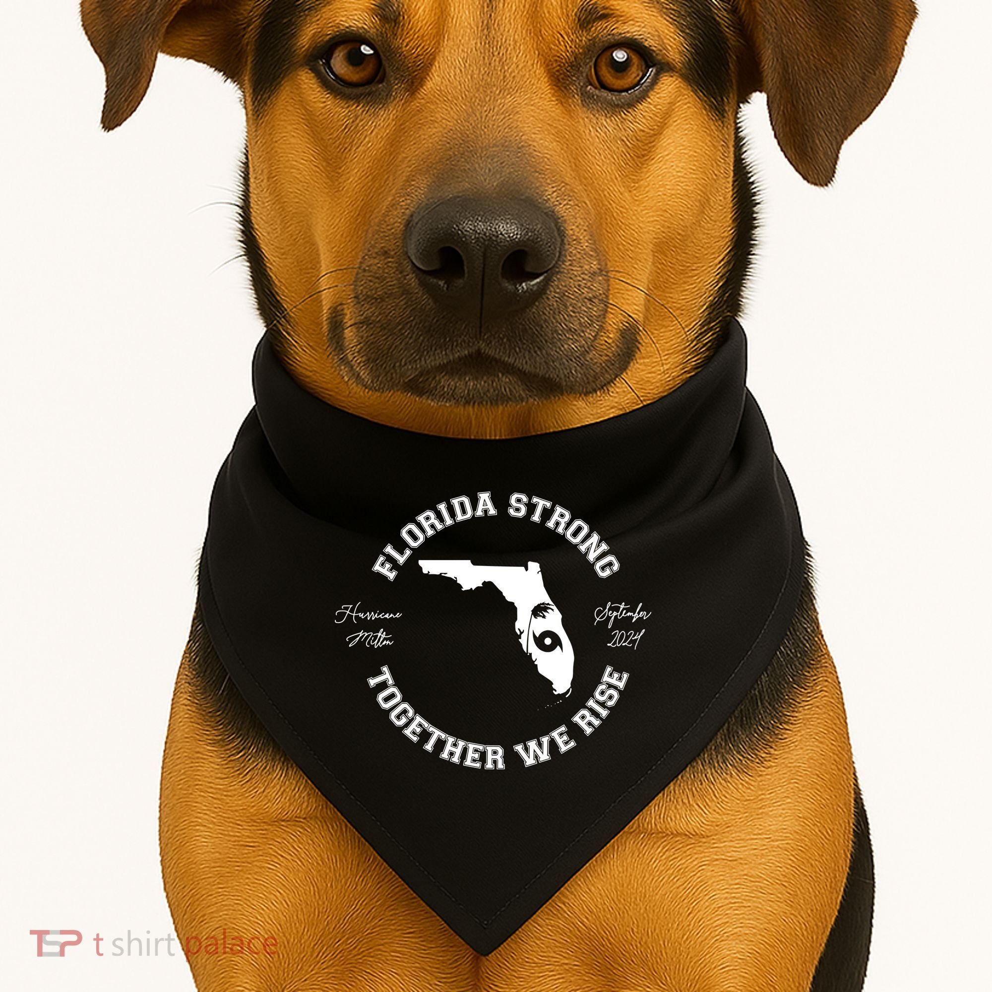 Florida Strong Together We Rise Hurricane Milton September 2024 USA-Made Doggie Bandana