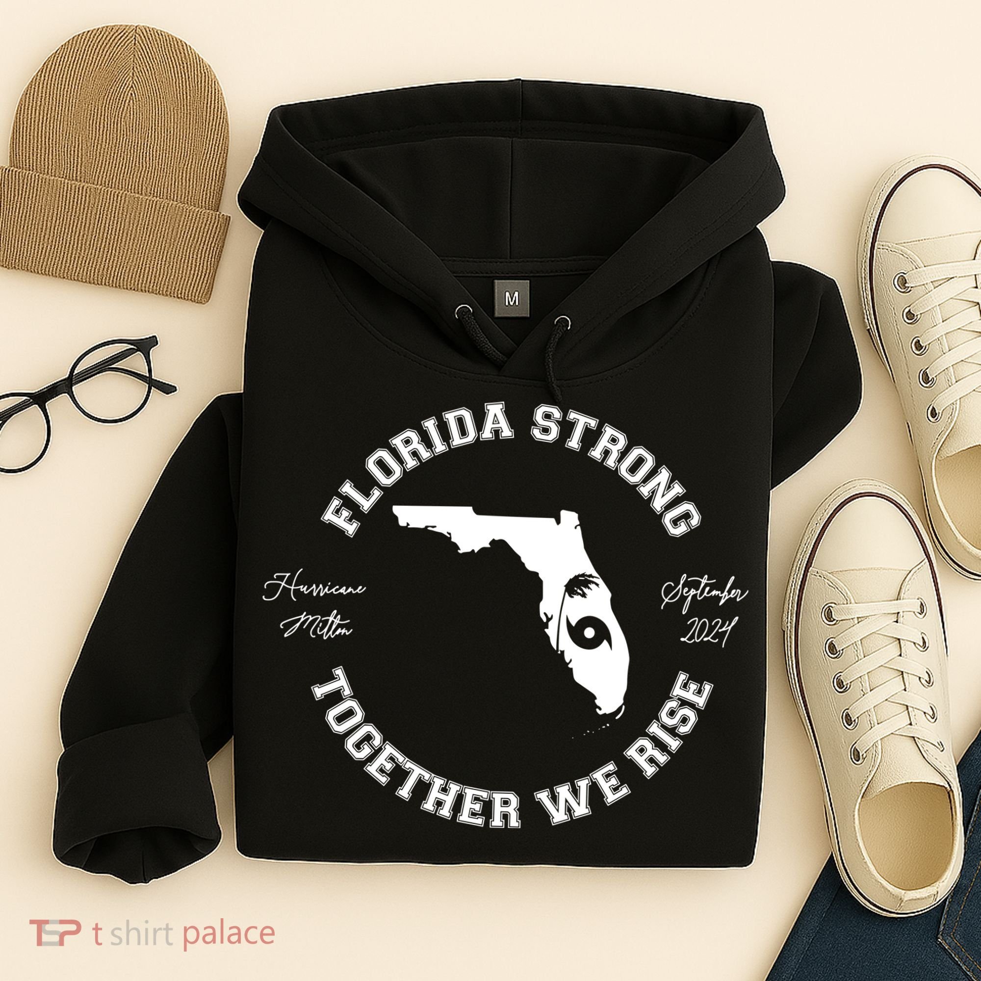 Florida Strong Together We Rise Hurricane Milton September 2024 Hoodie