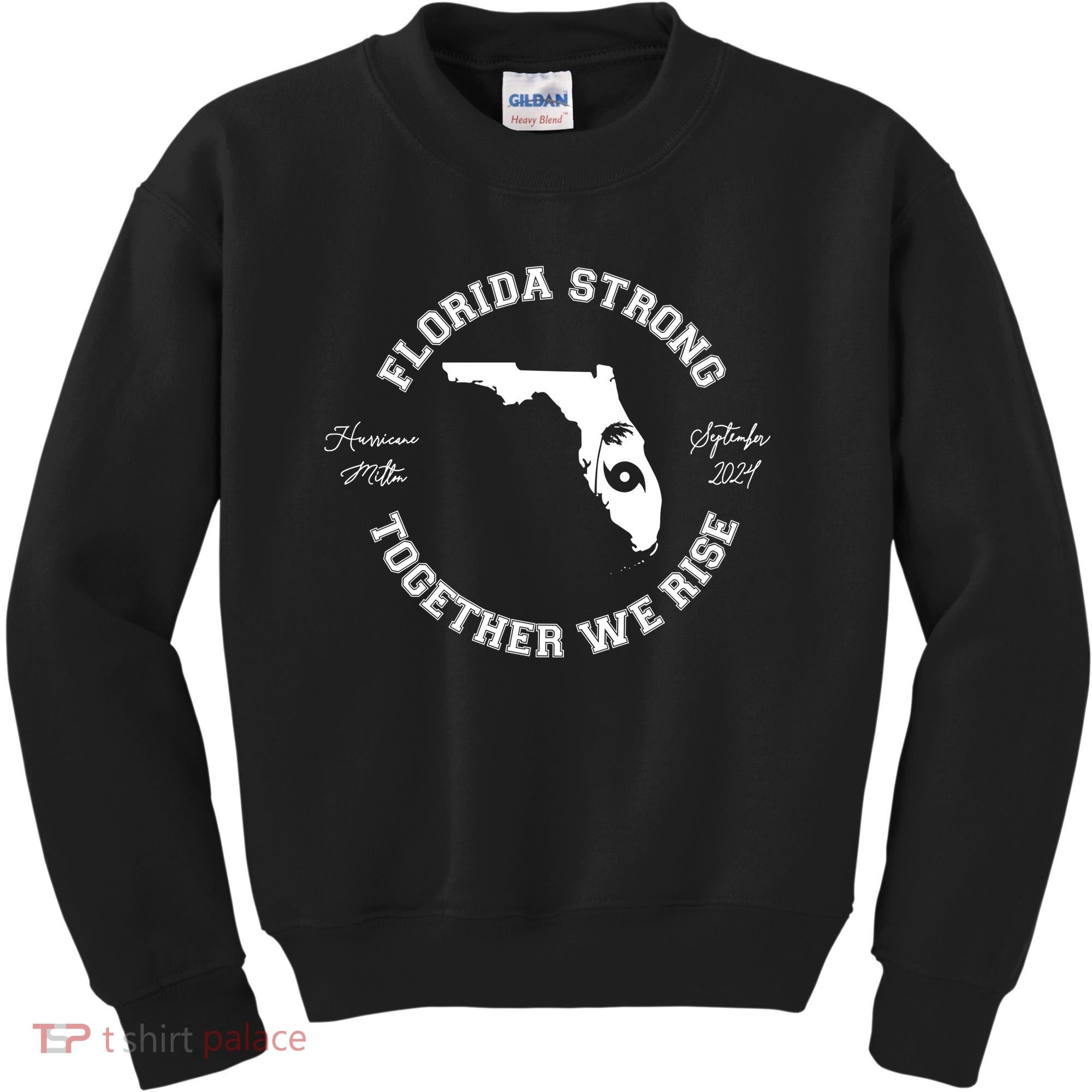 Florida Strong Together We Rise Hurricane Milton September 2024 Kids Sweatshirt