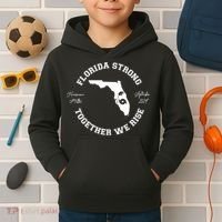 Florida Strong Together We Rise Hurricane Milton September 2024 Kids Hoodie thumb 2