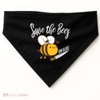 Funny Save The Bees Or Else USA-Made Doggie Bandana thumb 0