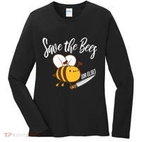 Funny Save The Bees Or Else Women's Long Sleeve Shirt thumb 0